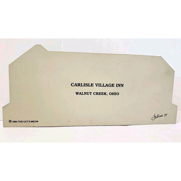 Vintage Cat's Meow Carlisle Village Inn Walnut Creek Ohio Shelf Sitter 1997 - Picture 3 of 4